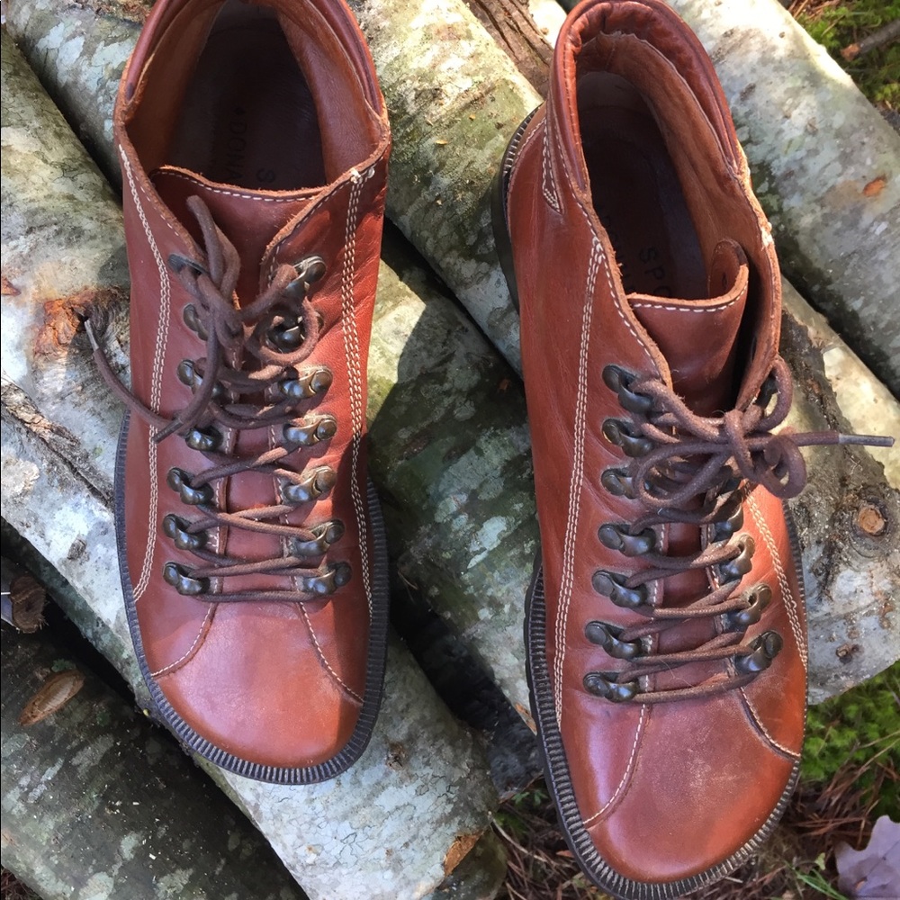 Donald J. Pliner Leather Boots Combat Hiking 🥾